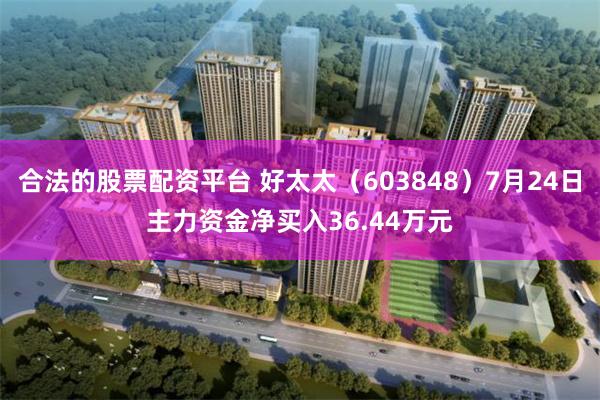 合法的股票配资平台 好太太（603848）7月24日主力资金净买入36.44万元