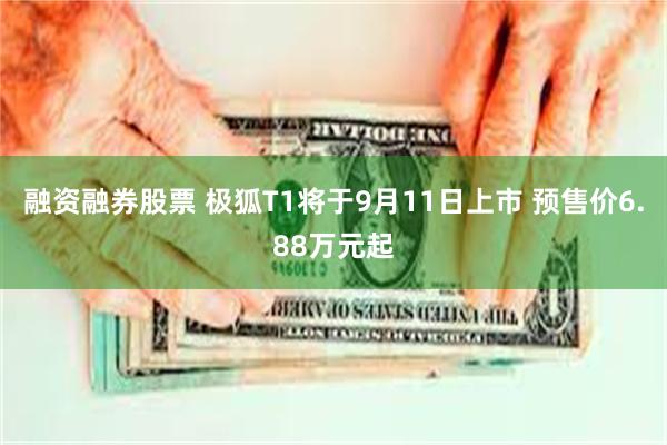 融资融券股票 极狐T1将于9月11日上市 预售价6.88万元起