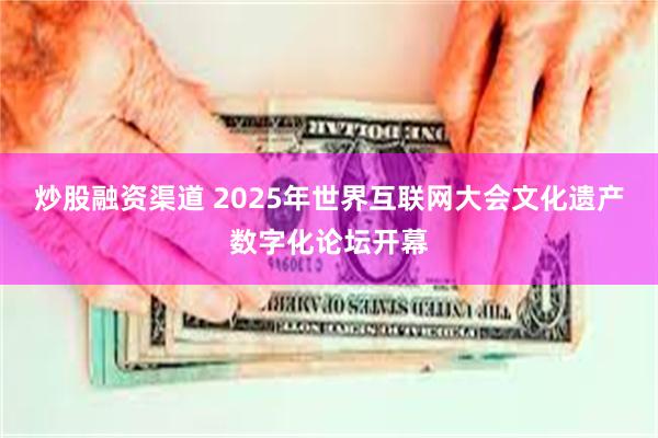 炒股融资渠道 2025年世界互联网大会文化遗产数字化论坛开幕