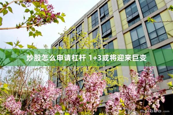 炒股怎么申请杠杆 1+3或将迎来巨变