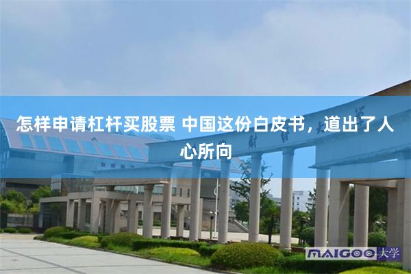 怎样申请杠杆买股票 中国这份白皮书，道出了人心所向