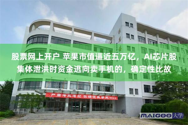 股票网上开户 苹果市值逼近五万亿，AI芯片股集体泄洪时资金逃向卖手机的，确定性比故