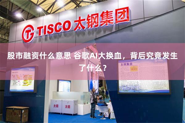 股市融资什么意思 谷歌AI大换血，背后究竟发生了什么？