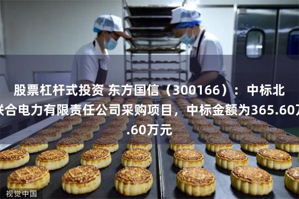 股票杠杆式投资 东方国信（300166）：中标北方联合电力有限责任公司采购项目，中标金额为365.60万元