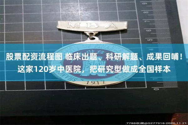 股票配资流程图 临床出题、科研解题、成果回哺！这家120岁中医院，把研究型做成全国样本
