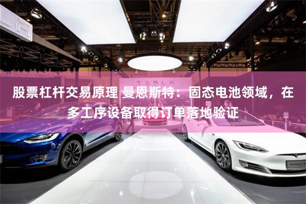 股票杠杆交易原理 曼恩斯特：固态电池领域，在多工序设备取得订单落地验证